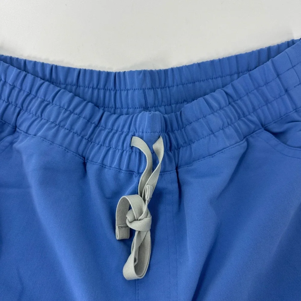 FIGS Technical Collection Royal Blue Cargo Scrub Pants Mens Small S Drawstring